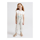 Mayoral Girls Jade Stripe Linen Trousers